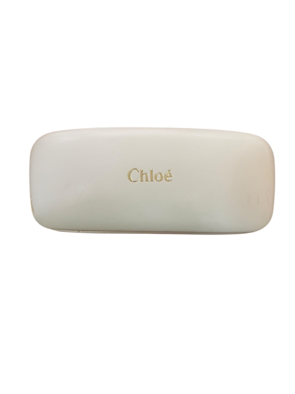Chloé Cream Eyewear Case with Gold Logo